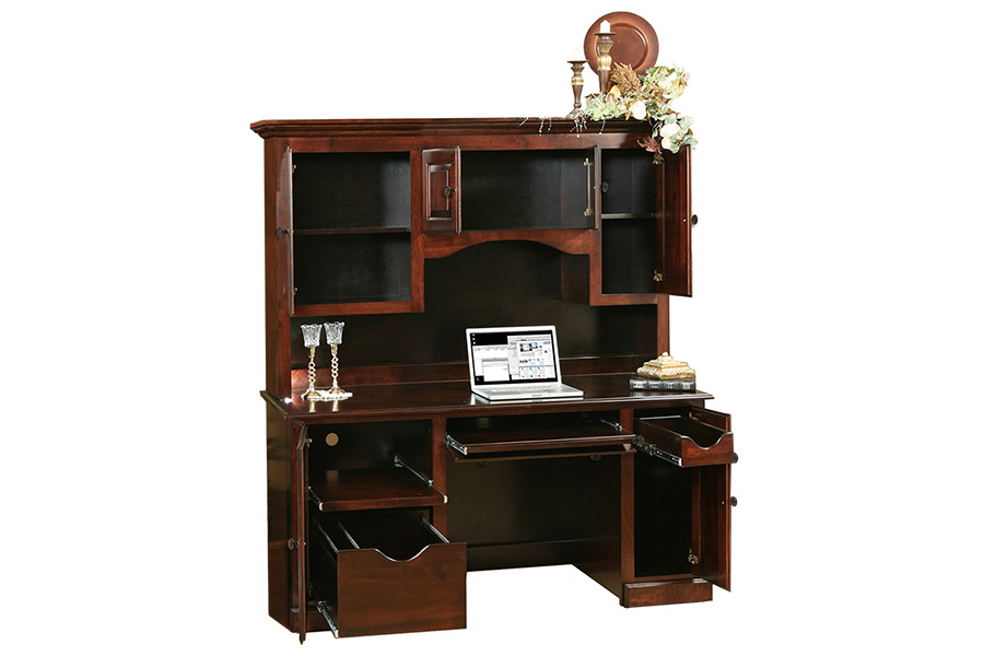 traditional desk and hutch